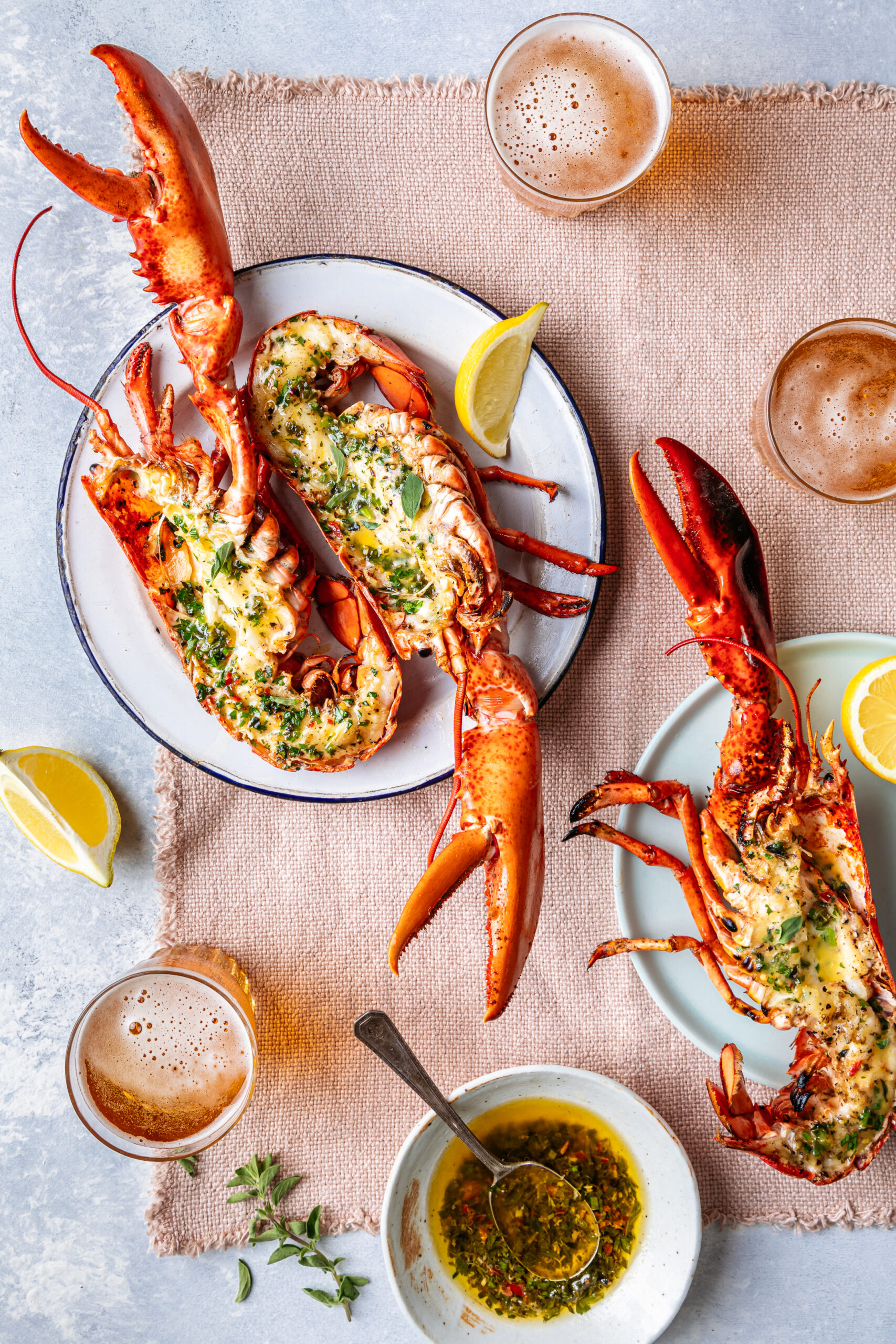 Quick and Easy Split Broiled Lobster with Herb Butter — add1tbsp